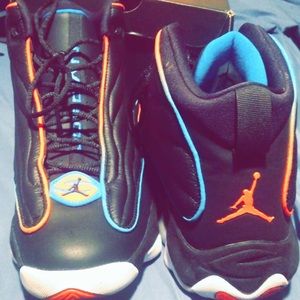 Blue,Orange, black Jordan’s